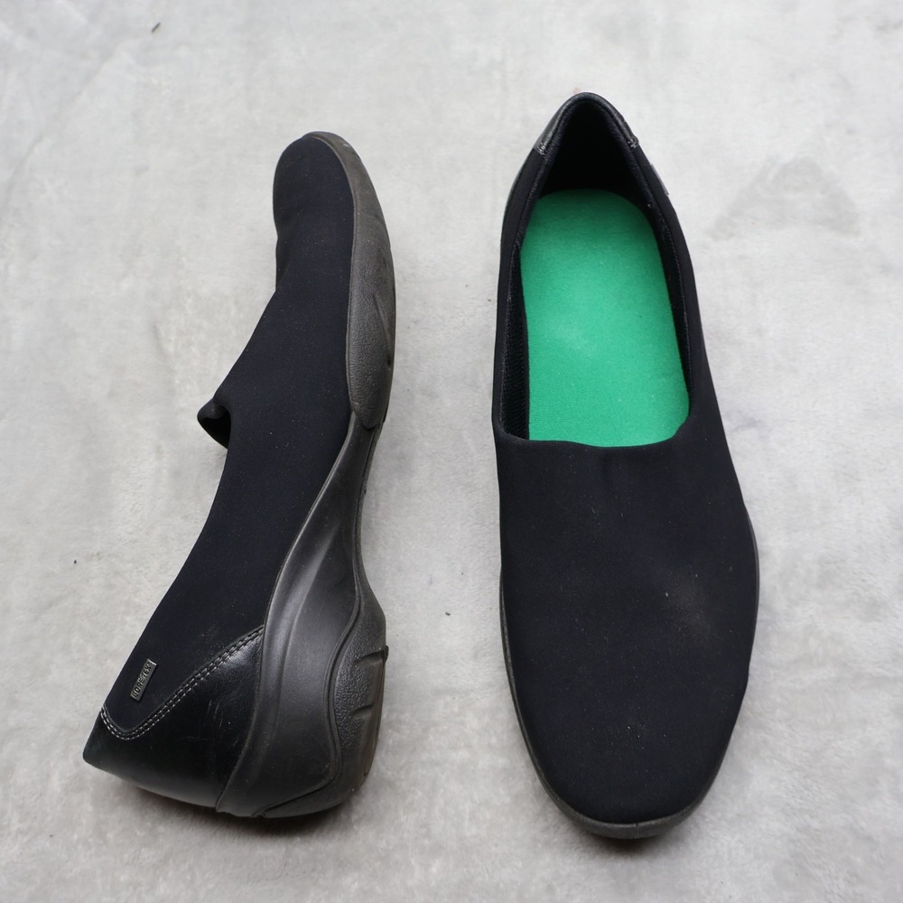 ECCO Rise Womens 10 Shoes Black Comfort Wedge Slip-On Goretex Waterproof EU 41